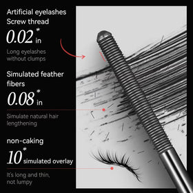 Generic Iron Wand Mascara before and after lashes showing visible extension effect