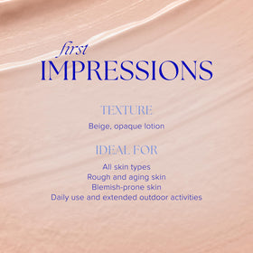 iS CLINICAL texture close-up illustrating ultra-sheer matte finish and smooth application
