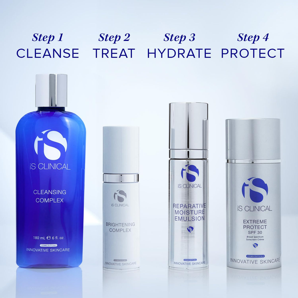 iS CLINICAL ingredients label highlighting antioxidants and broad-spectrum benefit