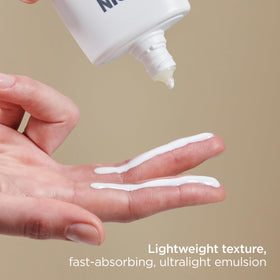 ISDIN applied under makeup illustrating smooth finish and no pilling benefit