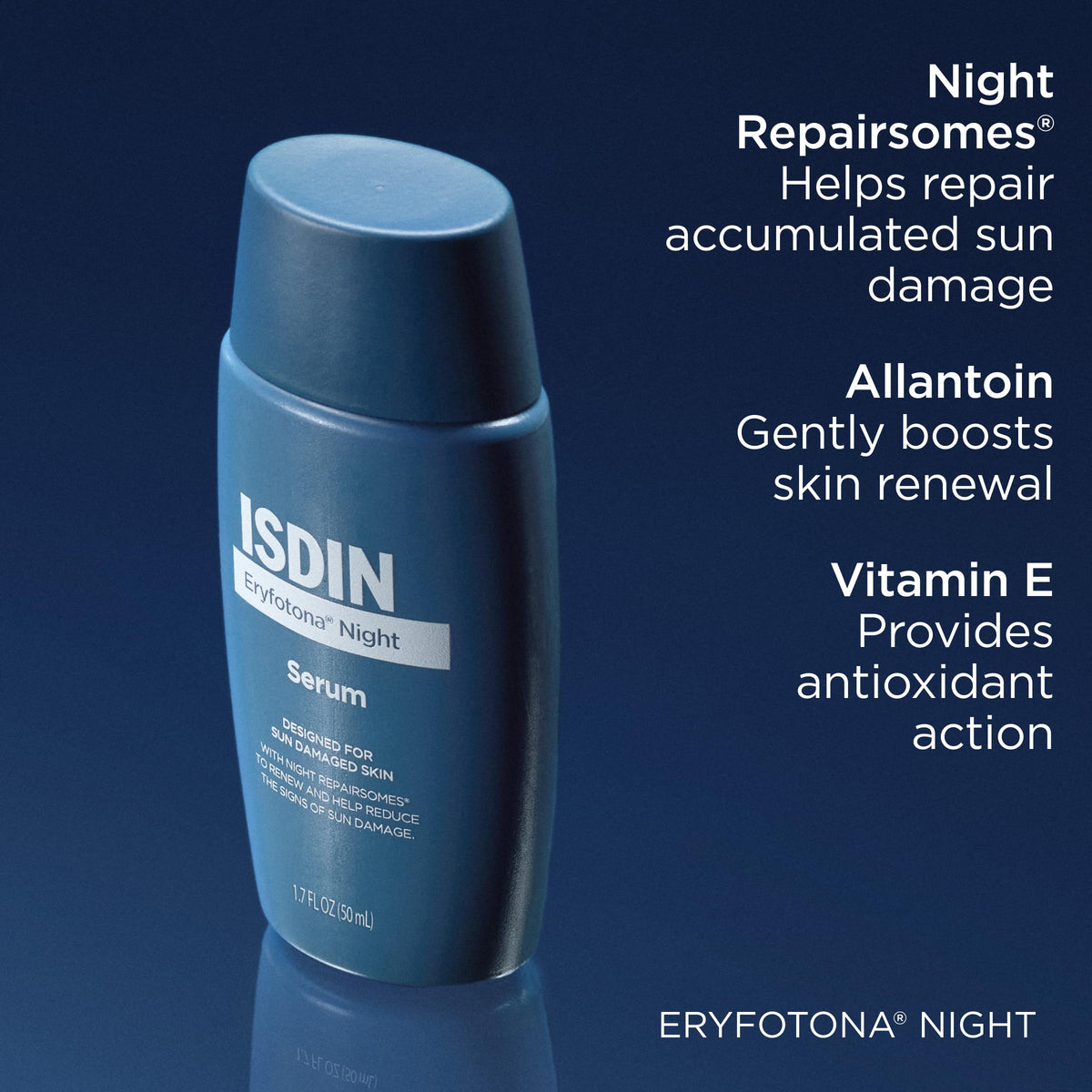 ISDIN 50ml bottle next to everyday items for size scale