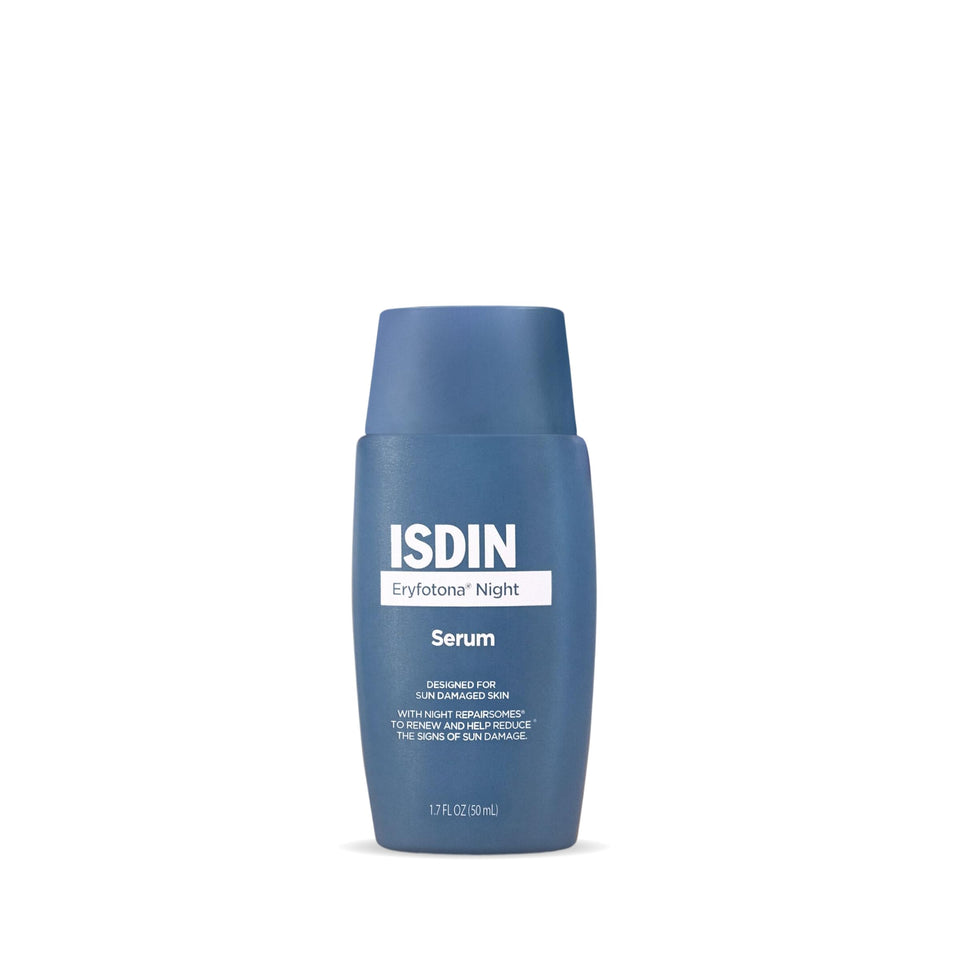ISDIN bottle front packaging showing clean serum benefits
