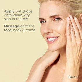 ISDIN Flavo-C staged in a bathroom routine to show easy daily use benefit