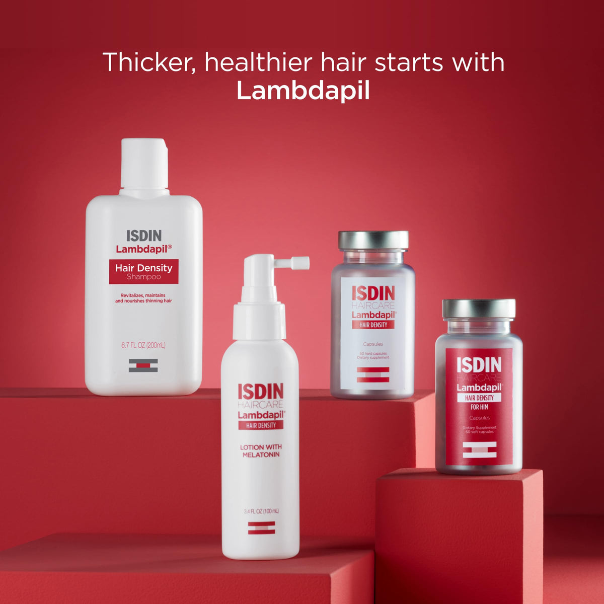 ISDIN Lambdapil developed in Spain badge emphasizing product origin benefit