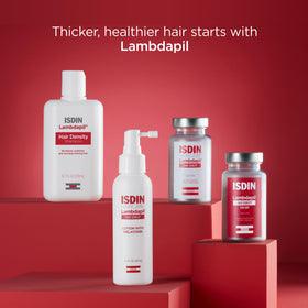 ISDIN Lambdapil developed in Spain badge emphasizing product origin benefit