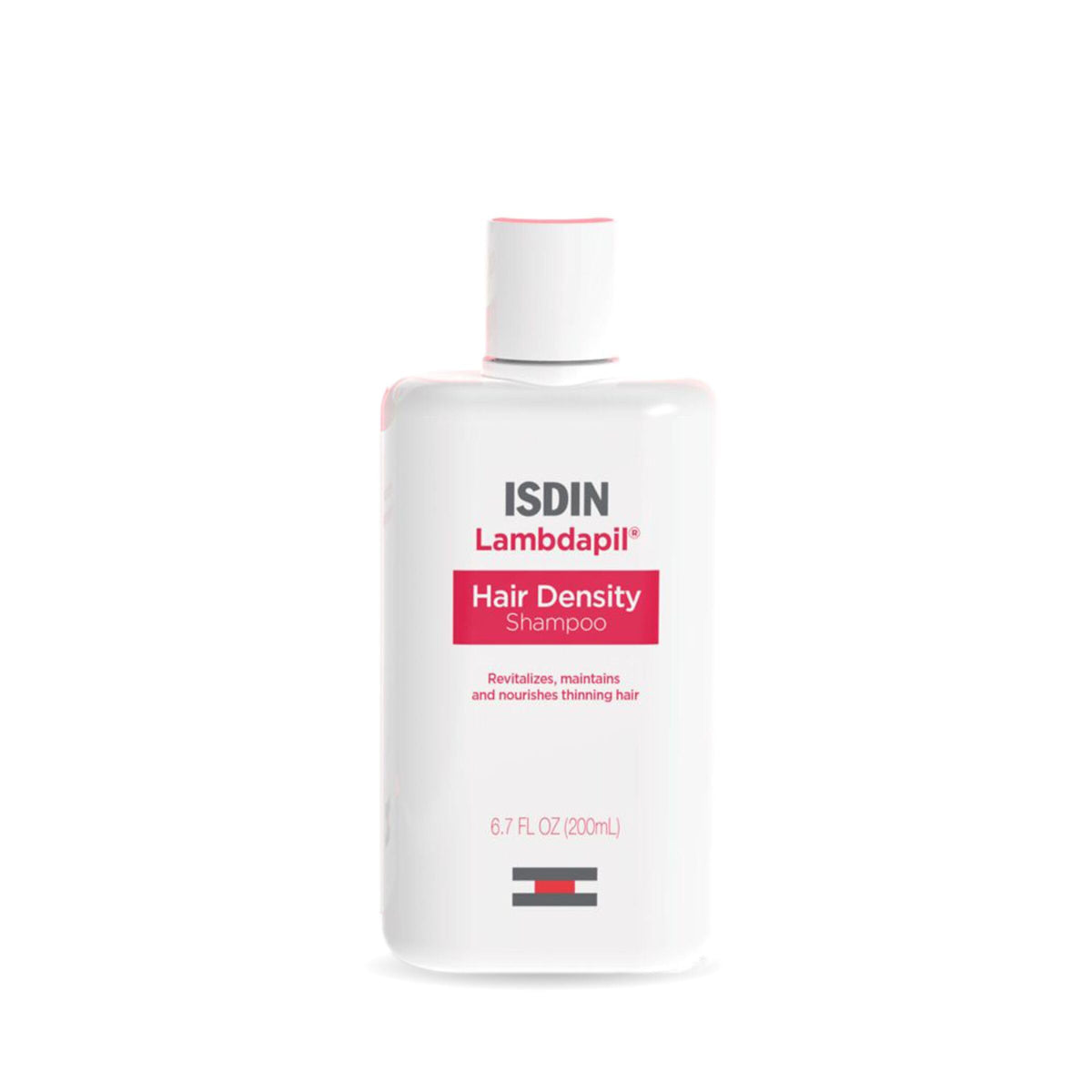 ISDIN Lambdapil front bottle showing product and brand benefits