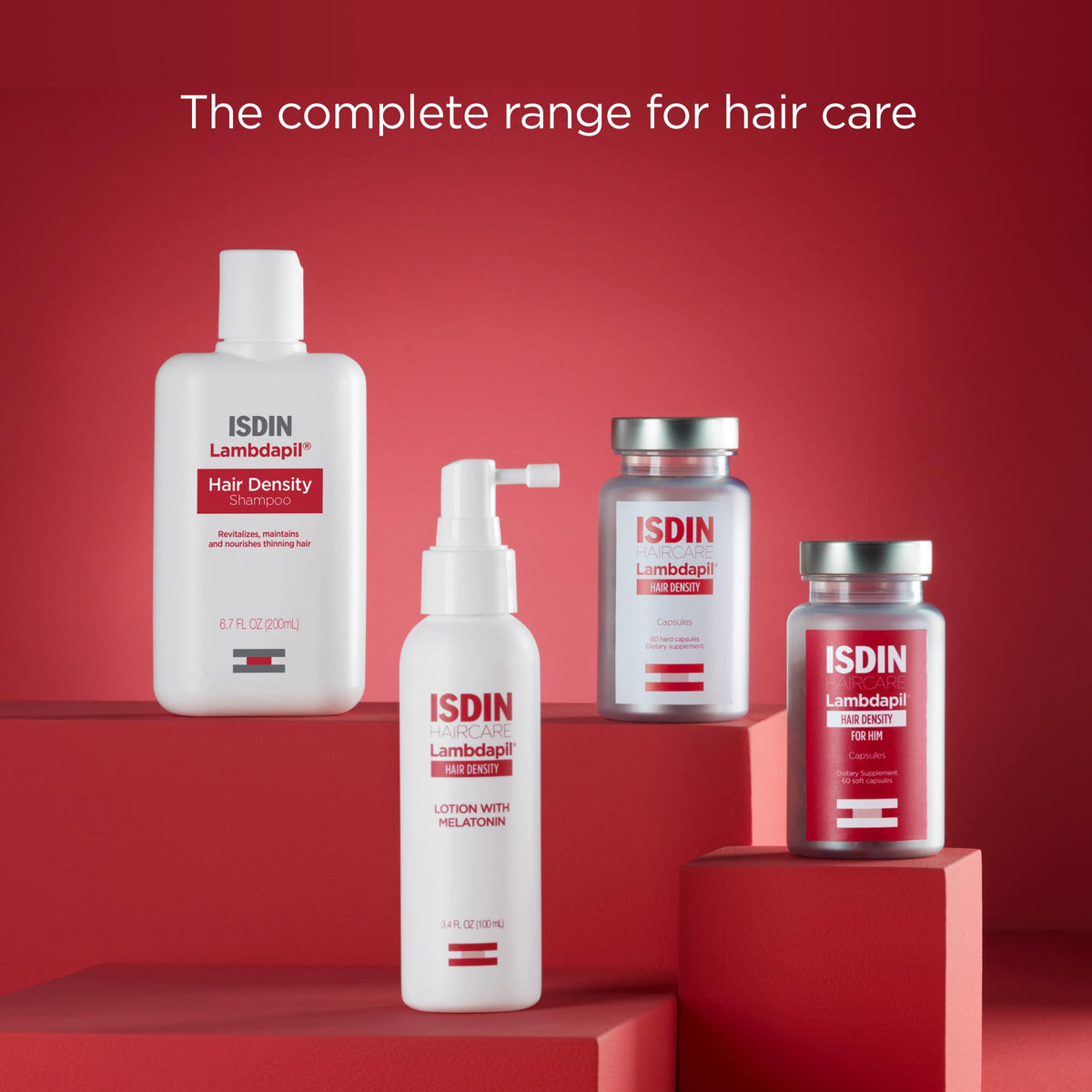 ISDIN Lambdapil applied to hair strand showing improved texture and volume