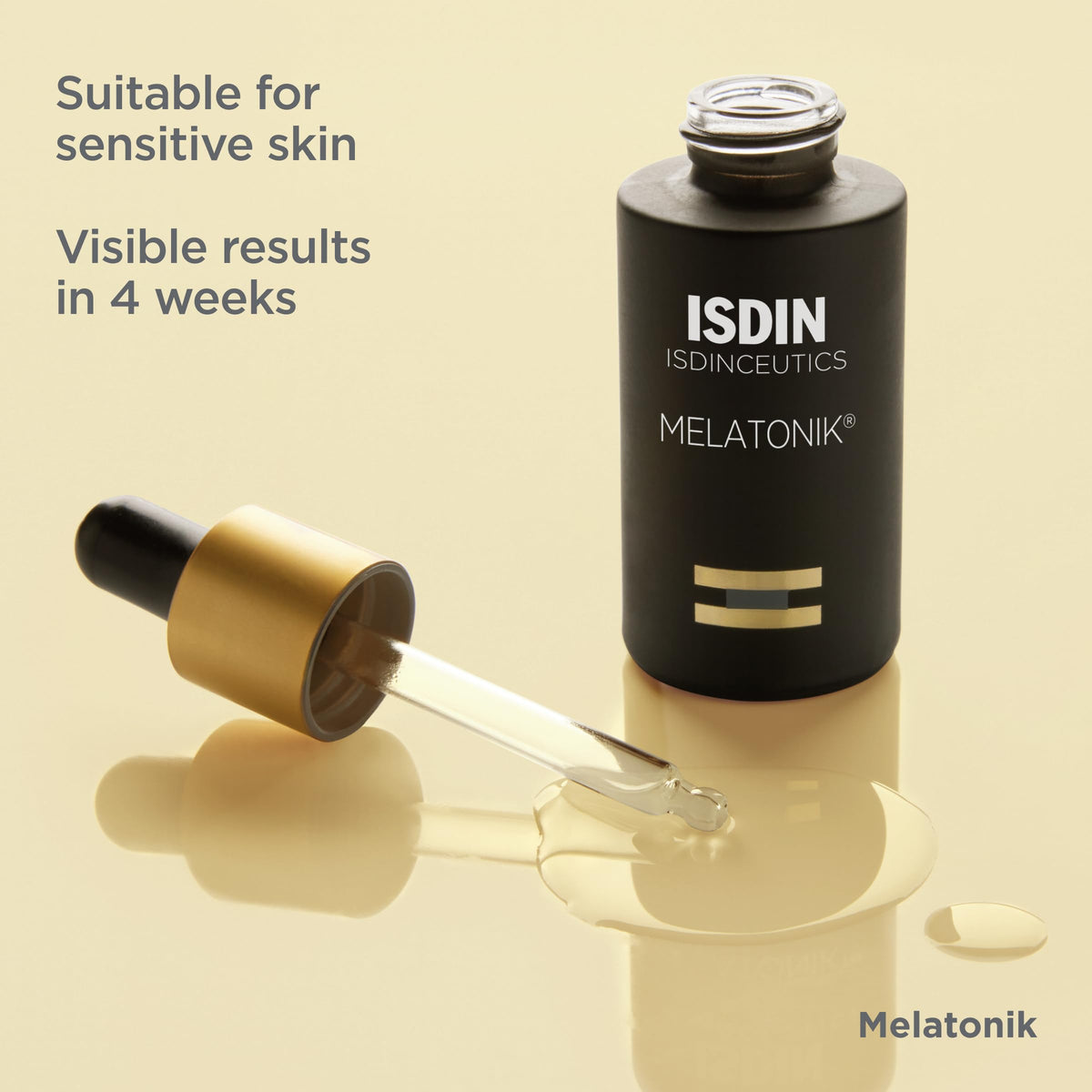 ISDIN Melatonik on bedside table as part of night routine showing restful-skin support benefit