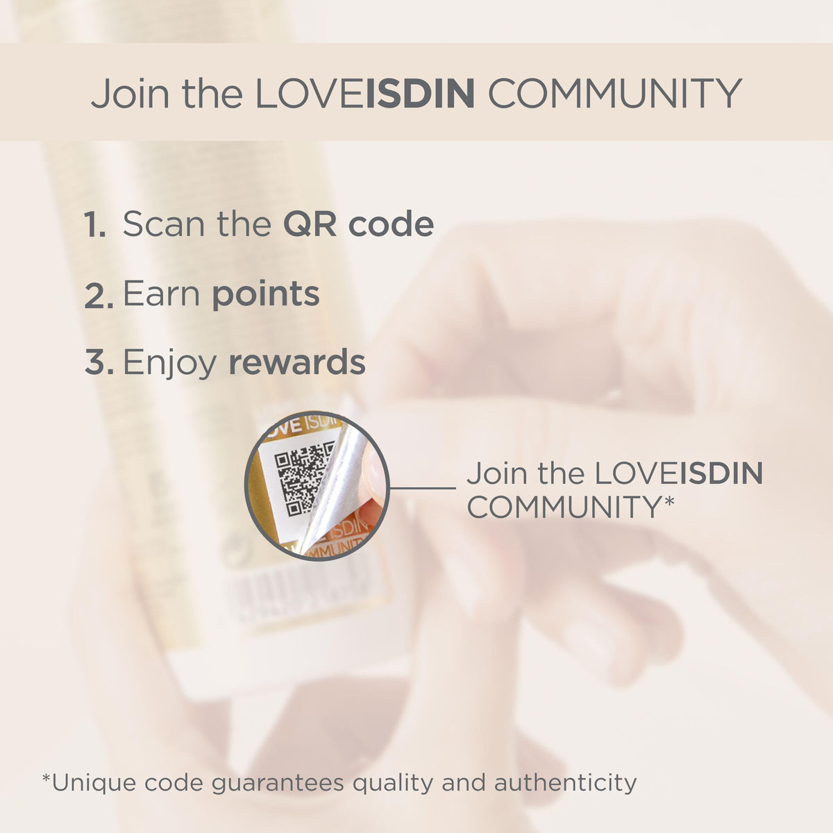 ISDIN product placed on bathroom counter suggesting daily skincare routine compatibility