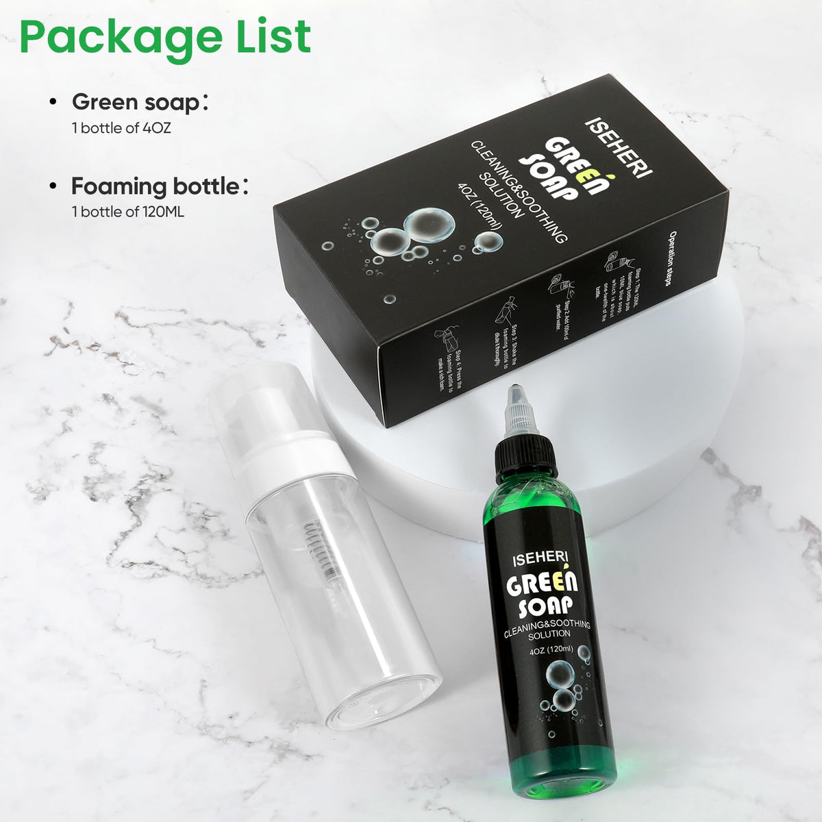iseheri 120ml foaming bottle empty ready to mix for consistent foam application