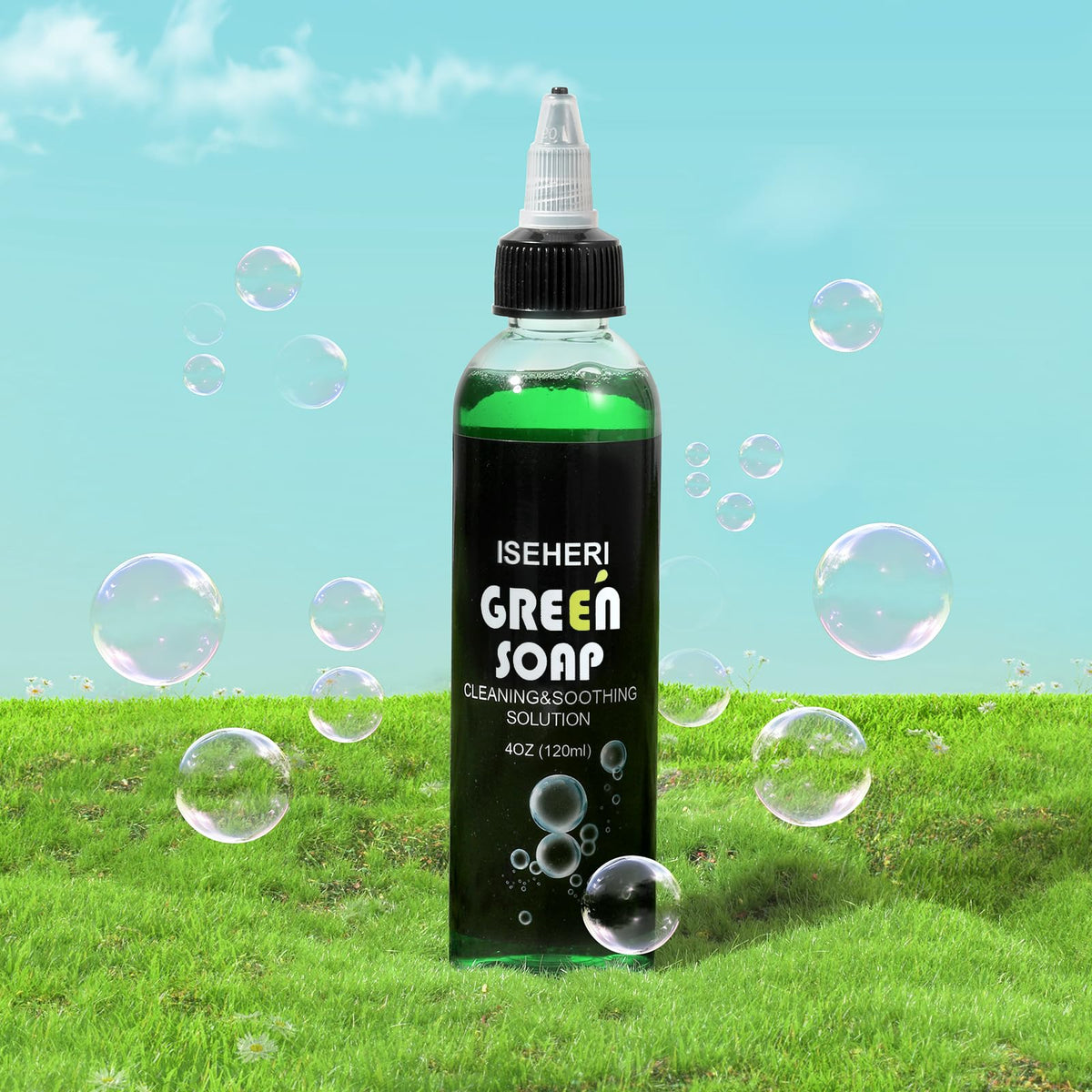 iseheri label close-up detailing instructions and gentle formulation benefits
