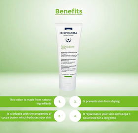 IsisPharma lifestyle bathroom shelf showing ready-to-use calming moisturizer
