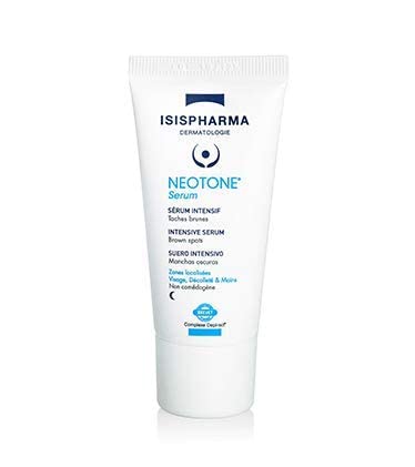 IsisPharma Neotone serum texture on fingertip demonstrating lightweight absorption