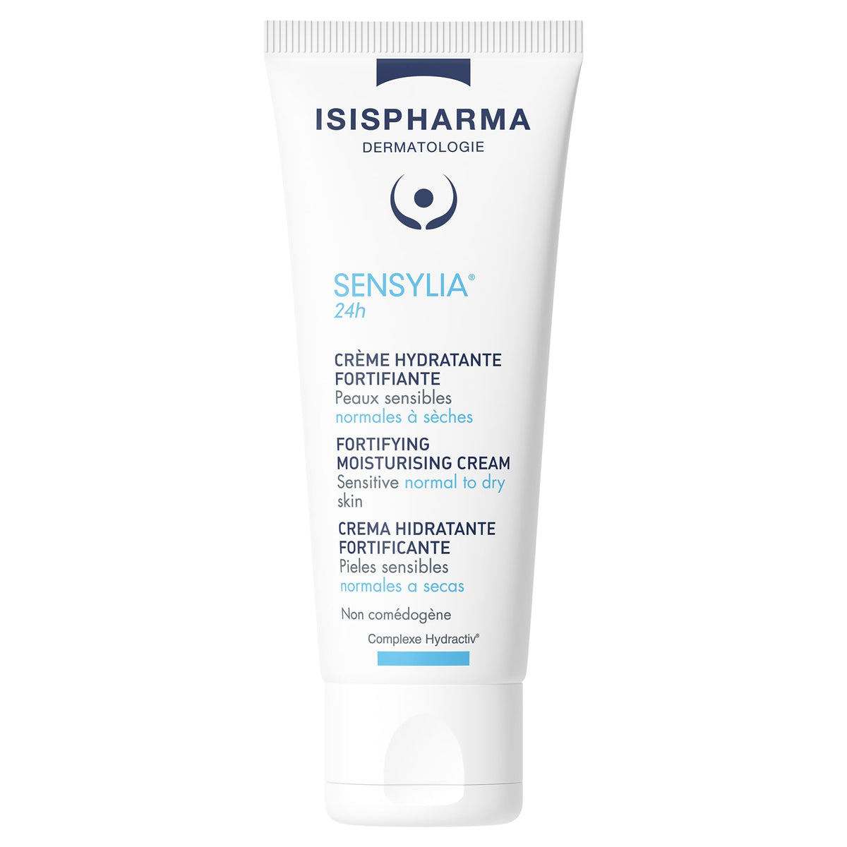 IsisPharma Sensylia 24h cream jar front view showing label and 40 ml size benefit: clear product identity