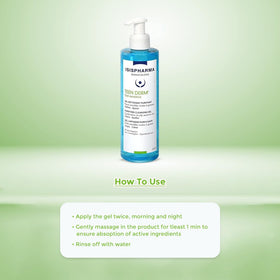 IsisPharma gel applied in a teenage skincare routine for soothing benefit