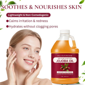 ISLA & FONTANE applying jojoba oil to hair ends to reduce frizz and add shine