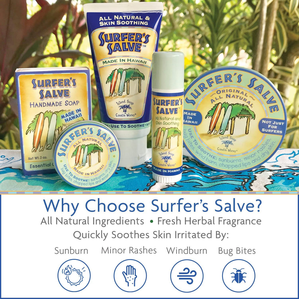 Island Soap & Candle Works open tin texture showing creamy balm for easy spread