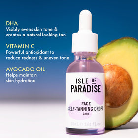 Isle of Paradise applied to face for natural, even bronze without fragrance