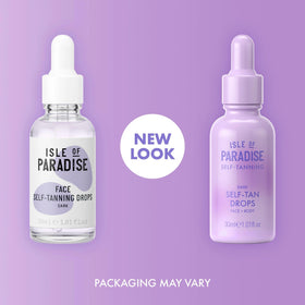 Isle of Paradise drops blended into moisturizer showing customizable mix-in benefit