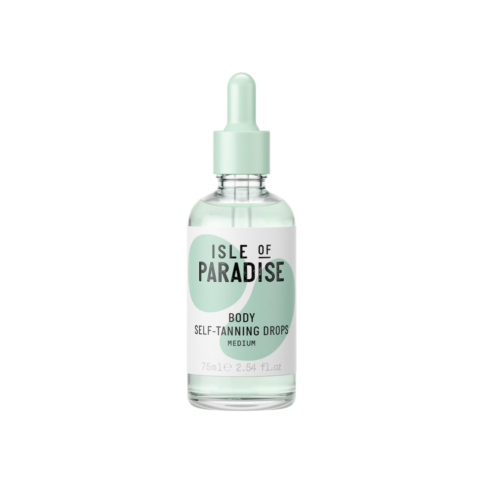 Isle of Paradise front bottle showing label and size benefiting quick identification