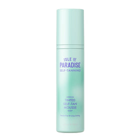 Isle of Paradise front packaging showing mousse bottle and benefits