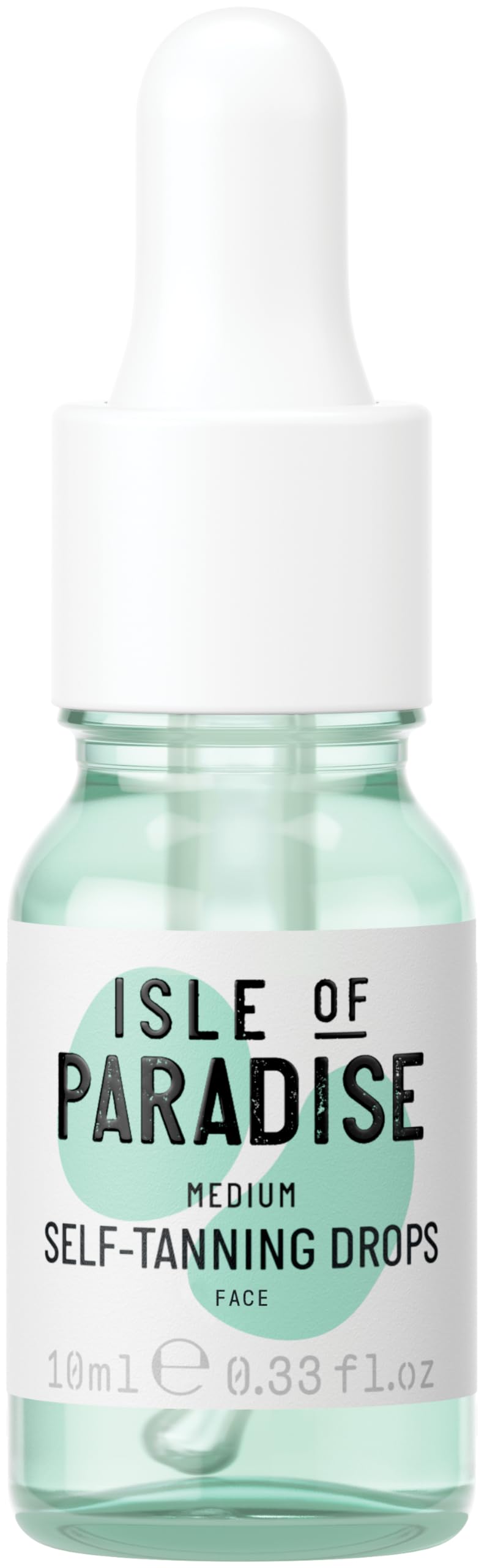 Isle of Paradise bottle front showing brand and compact packaging benefit