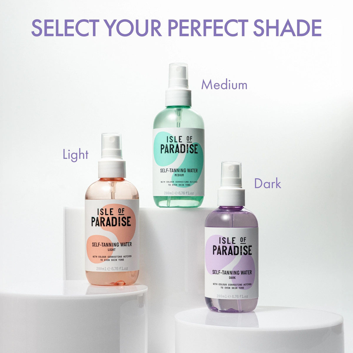 Isle of Paradise bottle in beach bag lifestyle shot showing travel-ready tanning