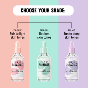 Isle of Paradise size comparison next to ruler showing compact travel-friendly bottle
