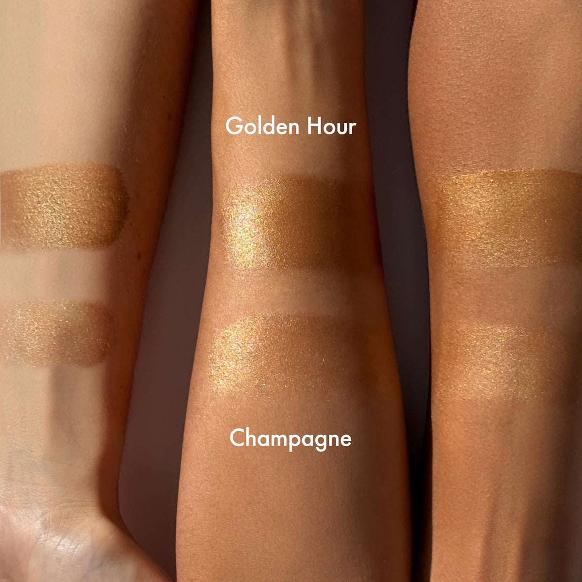 Isle of Paradise Sunny Serum applied to shoulder demonstrating all-over bronzed sheen