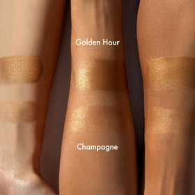 Isle of Paradise application on face demonstrating blended natural highlight