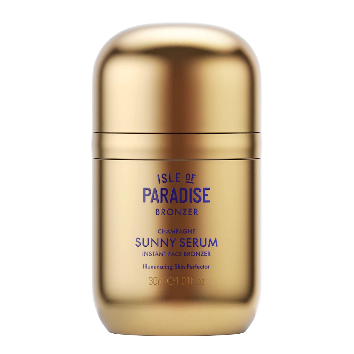 Isle of Paradise front packaging showing serum bottle and label for instant glow