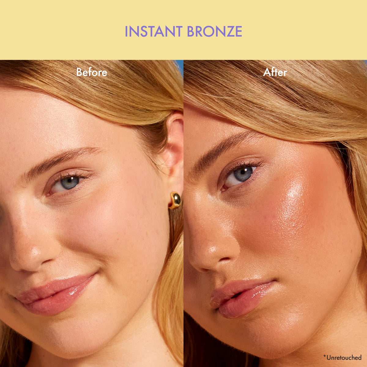 Isle of Paradise Sunny Serum blended on skin close-up for instant natural radiance