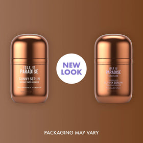 Isle of Paradise Sunny Serum pump detail highlighting easy dispensing and control