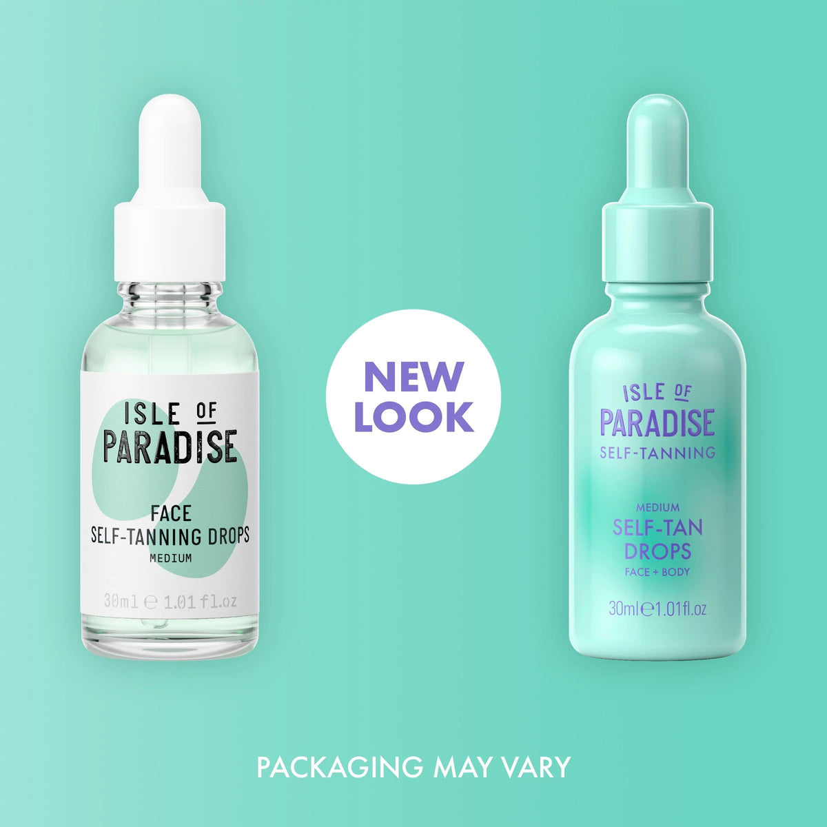 Isle of Paradise tan drop texture on hand showing smooth, blendable finish