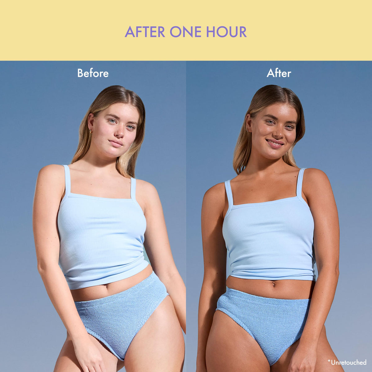 Isle of Paradise clear formula on skin close-up showing lightweight hydration