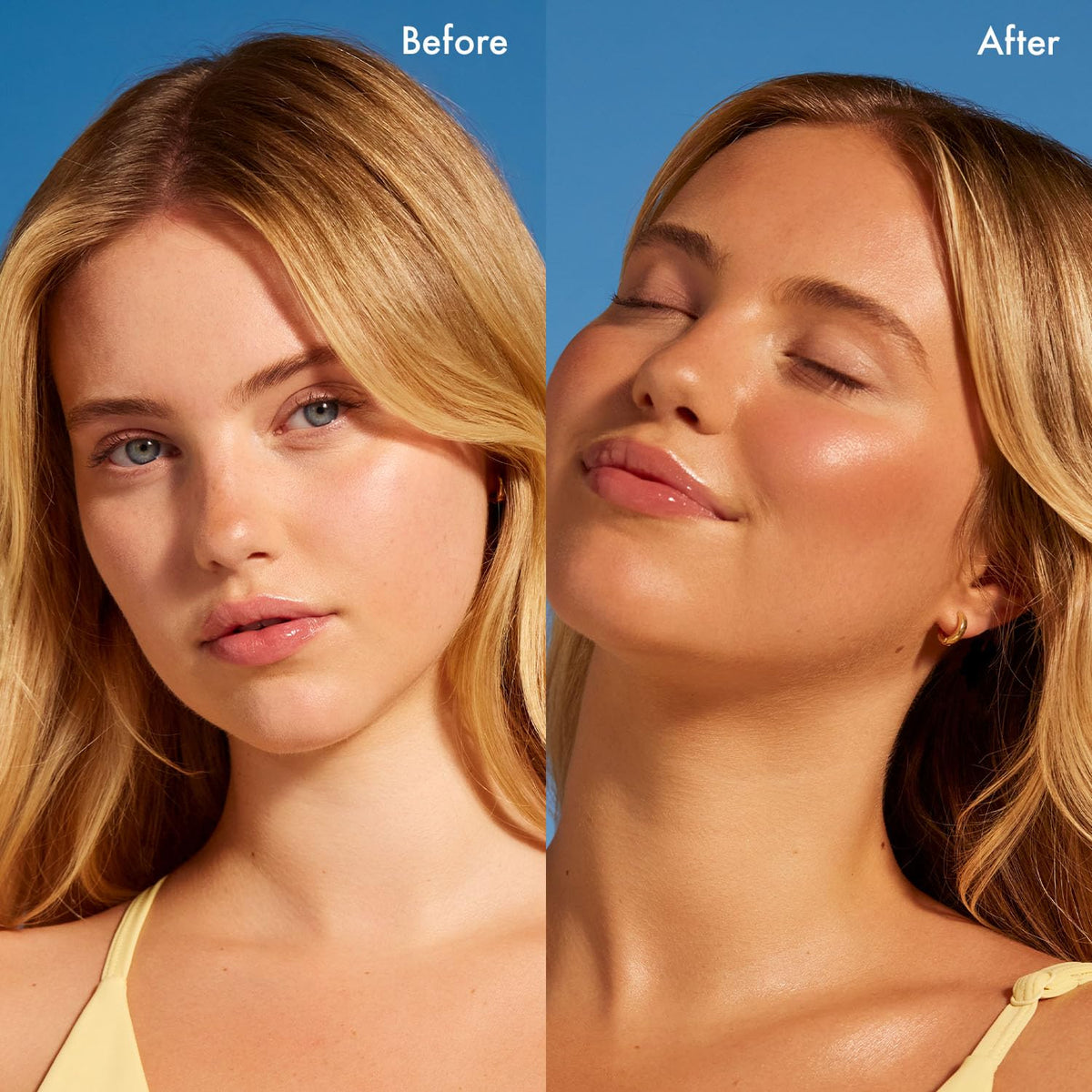 Isle of Paradise tan drops blended on skin showing smooth, even finish