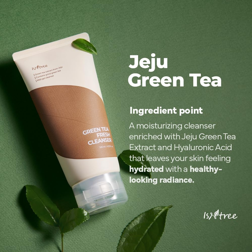 IsNtree cleanser being dispensed into palm showing foaming action for effective daily use