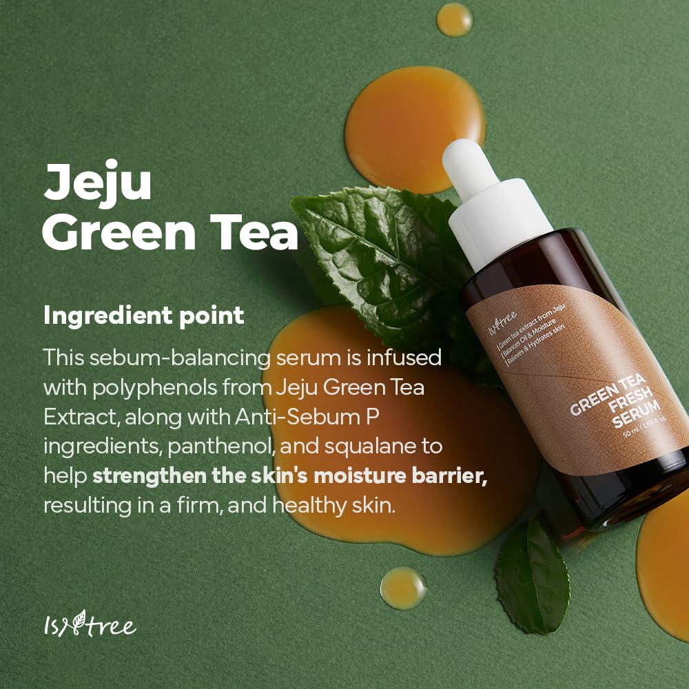 IsNtree label highlighting Jeju green tea and EGCG antioxidant benefits