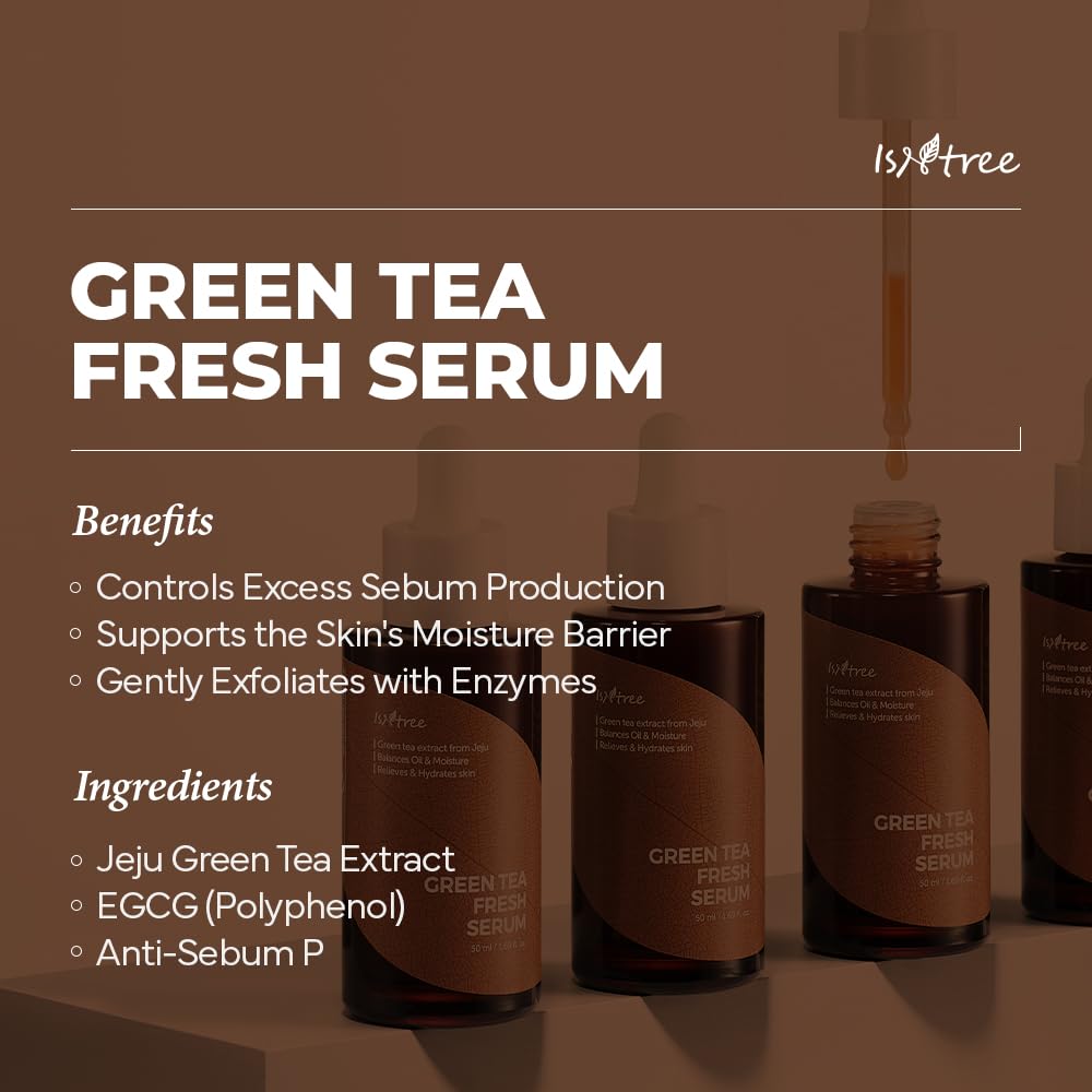 IsNtree serum texture close-up illustrating lightweight, fast-absorbing feel