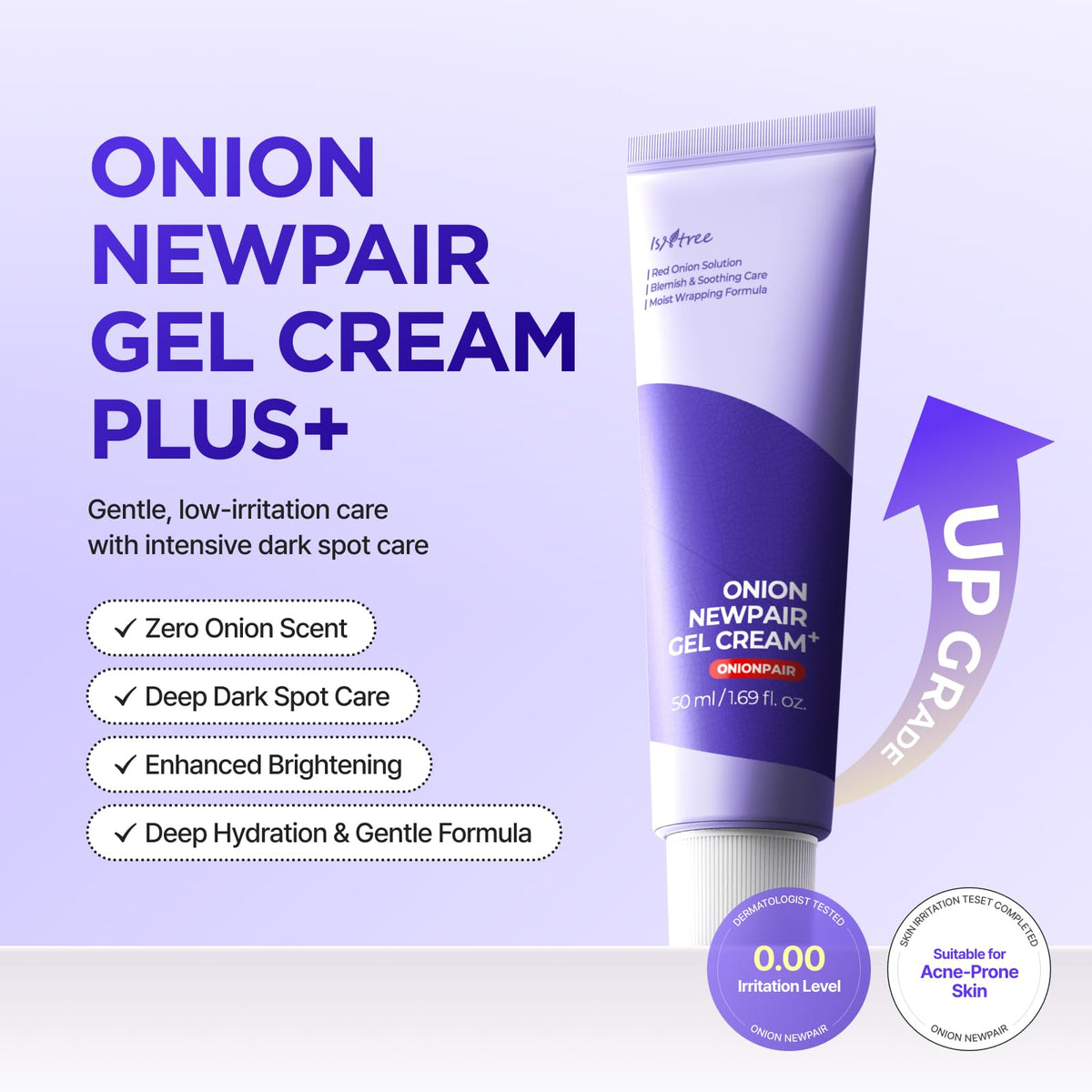 IsNtree gel-cream texture close-up showing lightweight hydration feel benefit