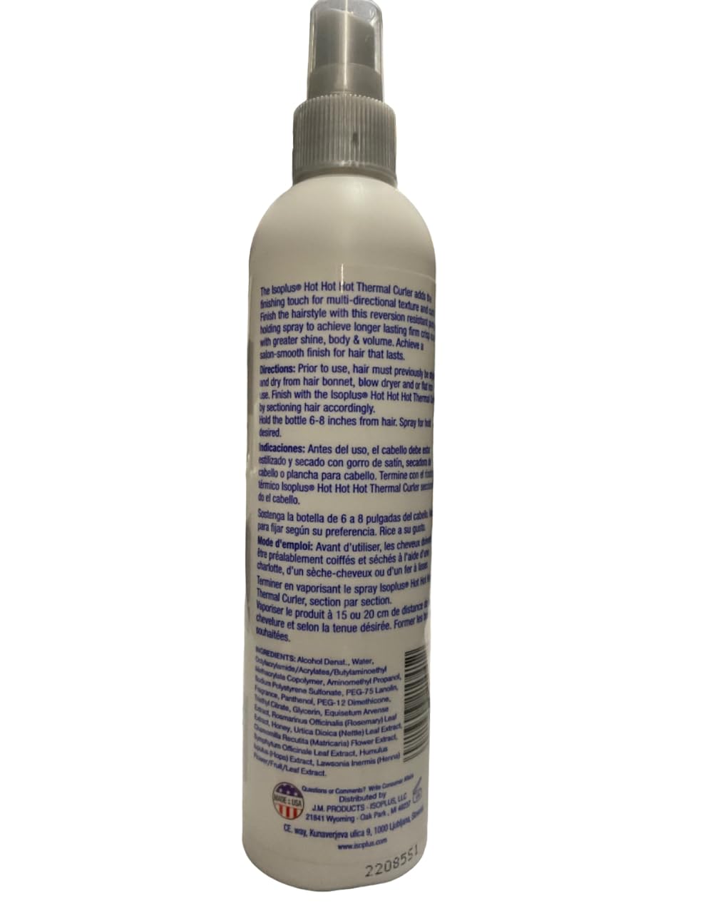 Isoplus pump close-up showing bottle nozzle and texture for easy precise application