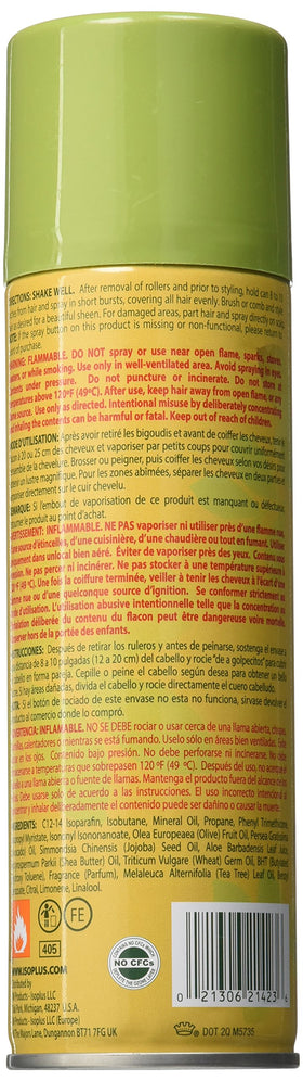 Isoplus spray in hair close-up demonstrating shine and lightweight conditioning benefit