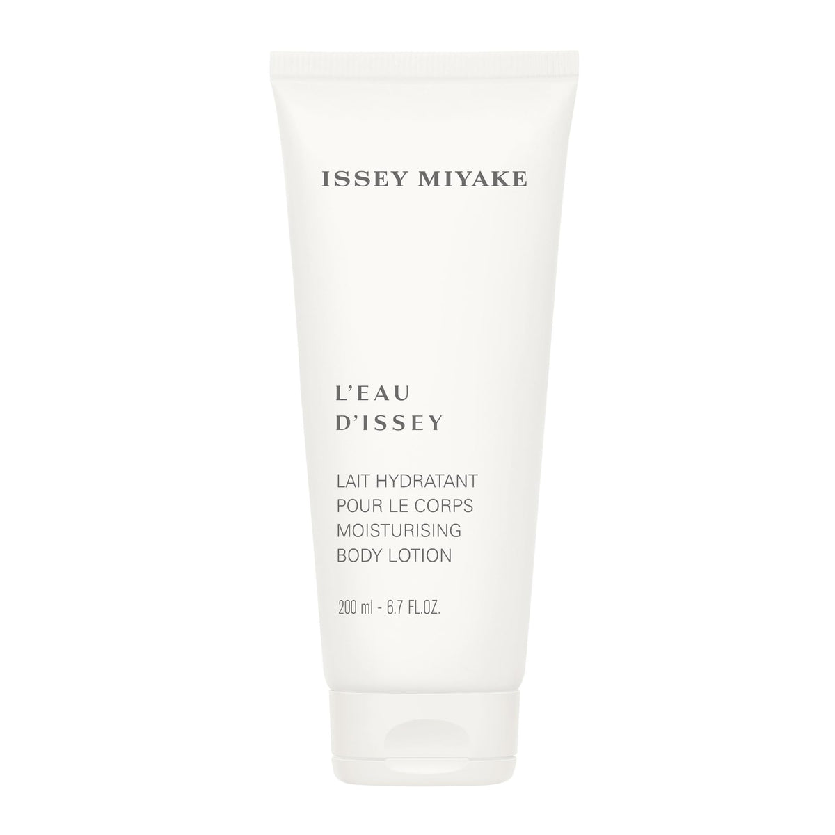 Issey Miyake bottle front view showing elegant packaging and hydration benefit