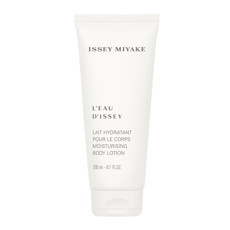 Issey Miyake bottle front view showing elegant packaging and hydration benefit