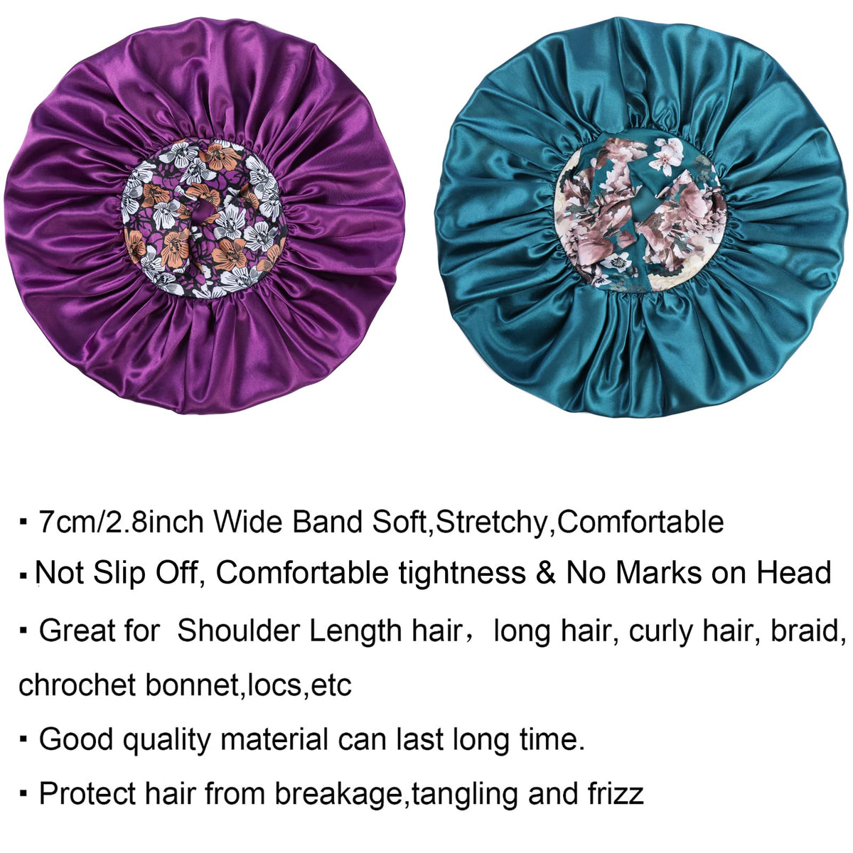 Isshin Beauty braided hair fully contained inside bonnet preserving style overnight