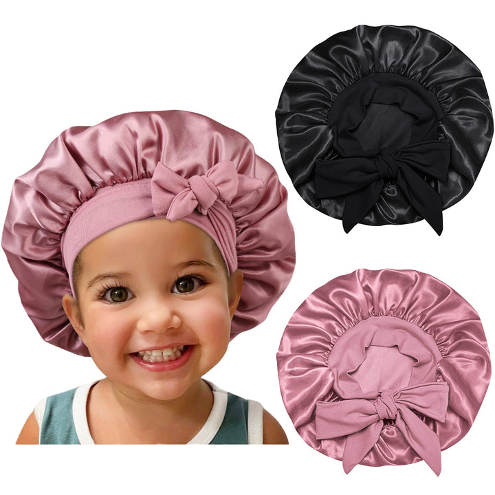 Isshin Beauty front view bonnet shows smooth satin and neat finish protecting hair