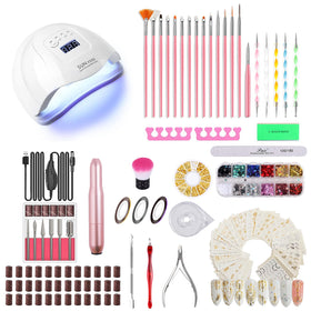 ISTOYALL front view showing lamp and drill set for complete home manicures