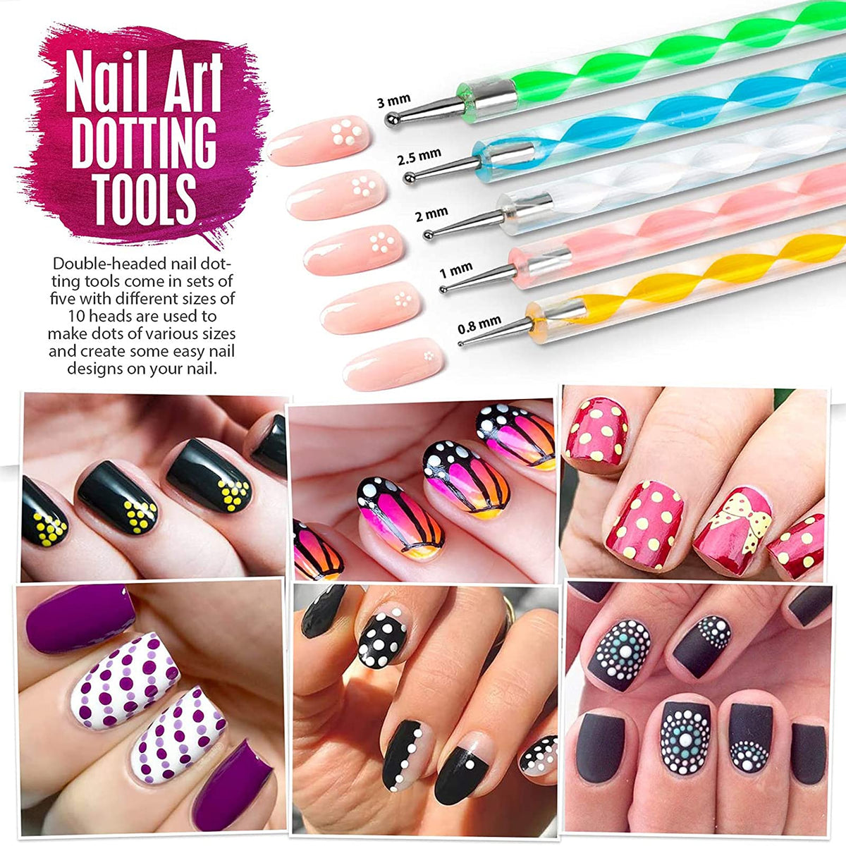 ISTOYALL lifestyle shot of nail art in progress to showcase salon results