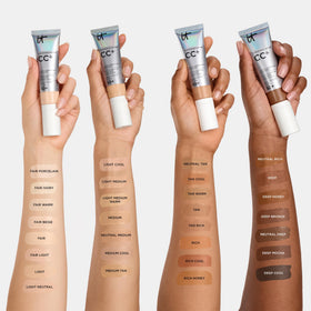 IT Cosmetics application with brush delivering even, crease-free coverage