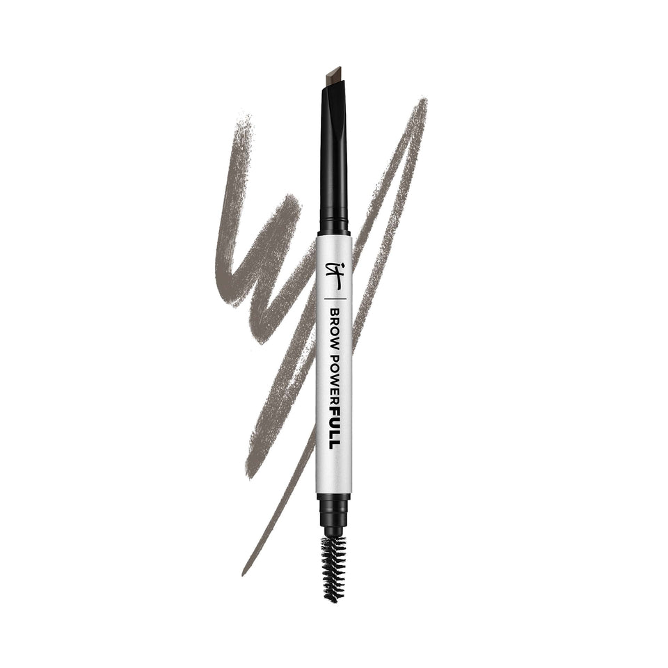 IT Cosmetics brow pencil front packaging showing product and shade benefits